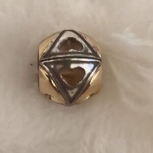 Two-tone silver & gold heart Brighton Charm